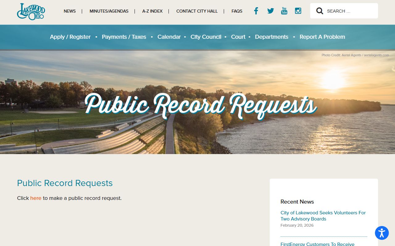 Lakewood police department criminal court records resource for Lakewood Ohio