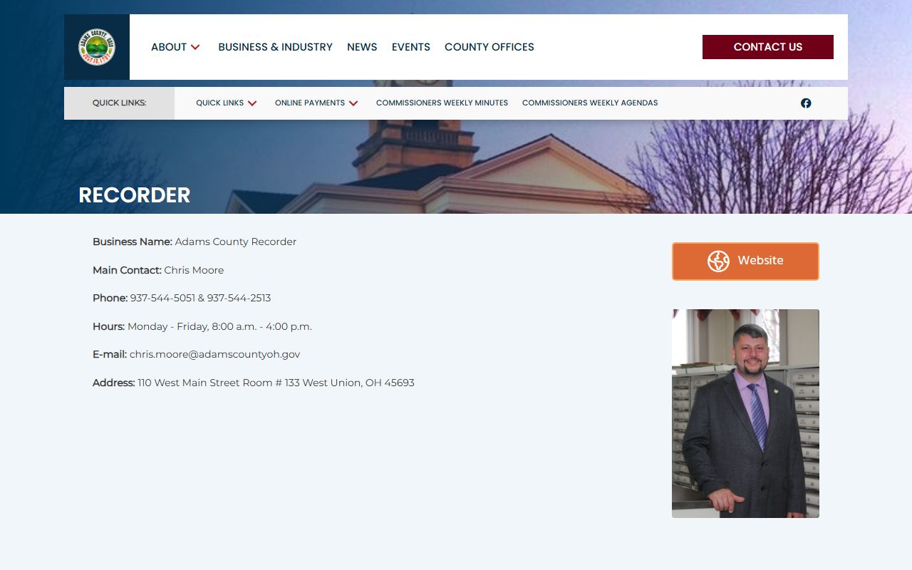 Adams County criminal court records resource page