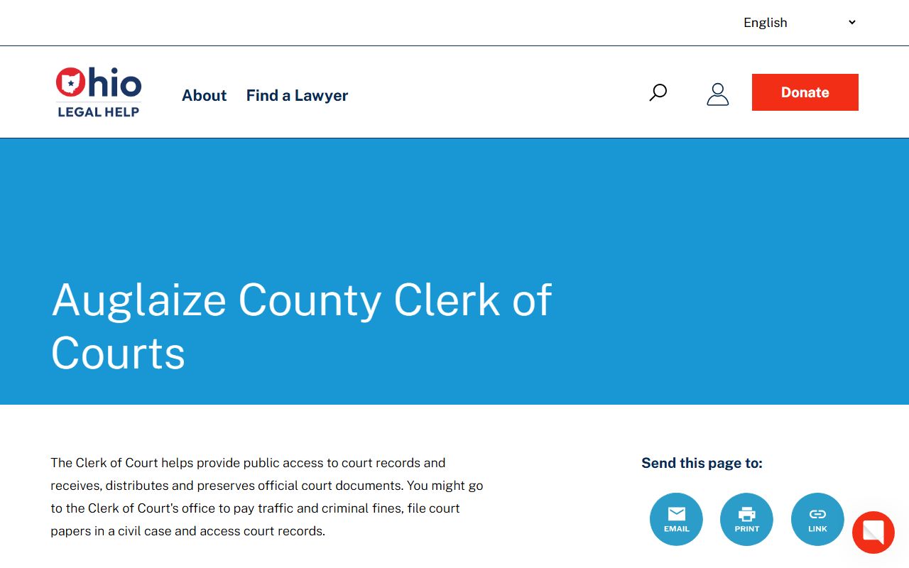 Auglaize County criminal court records resource page