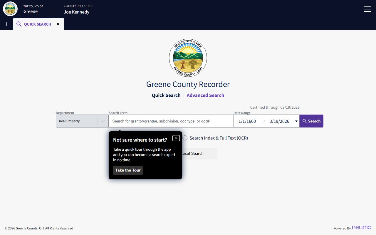 Greene County criminal court records resource page