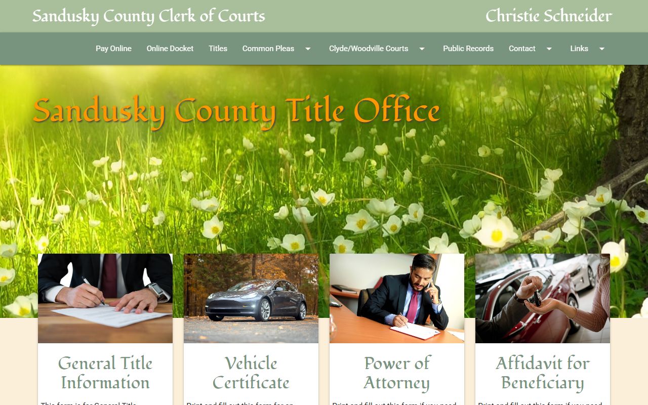 Sandusky County criminal court records resource page